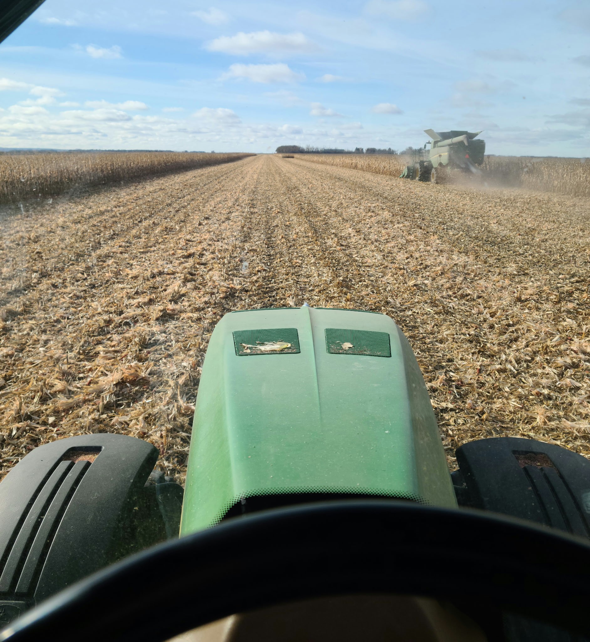Expansive farmland at golden hour